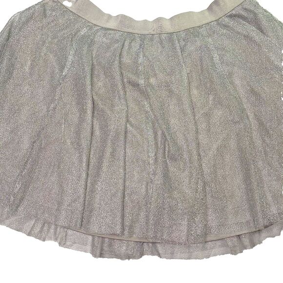 LAUREN CONRAD Skirt Metallic Tulle Layered Mini Pull-On Womens XL Gray Silver - Picture 1 of 10